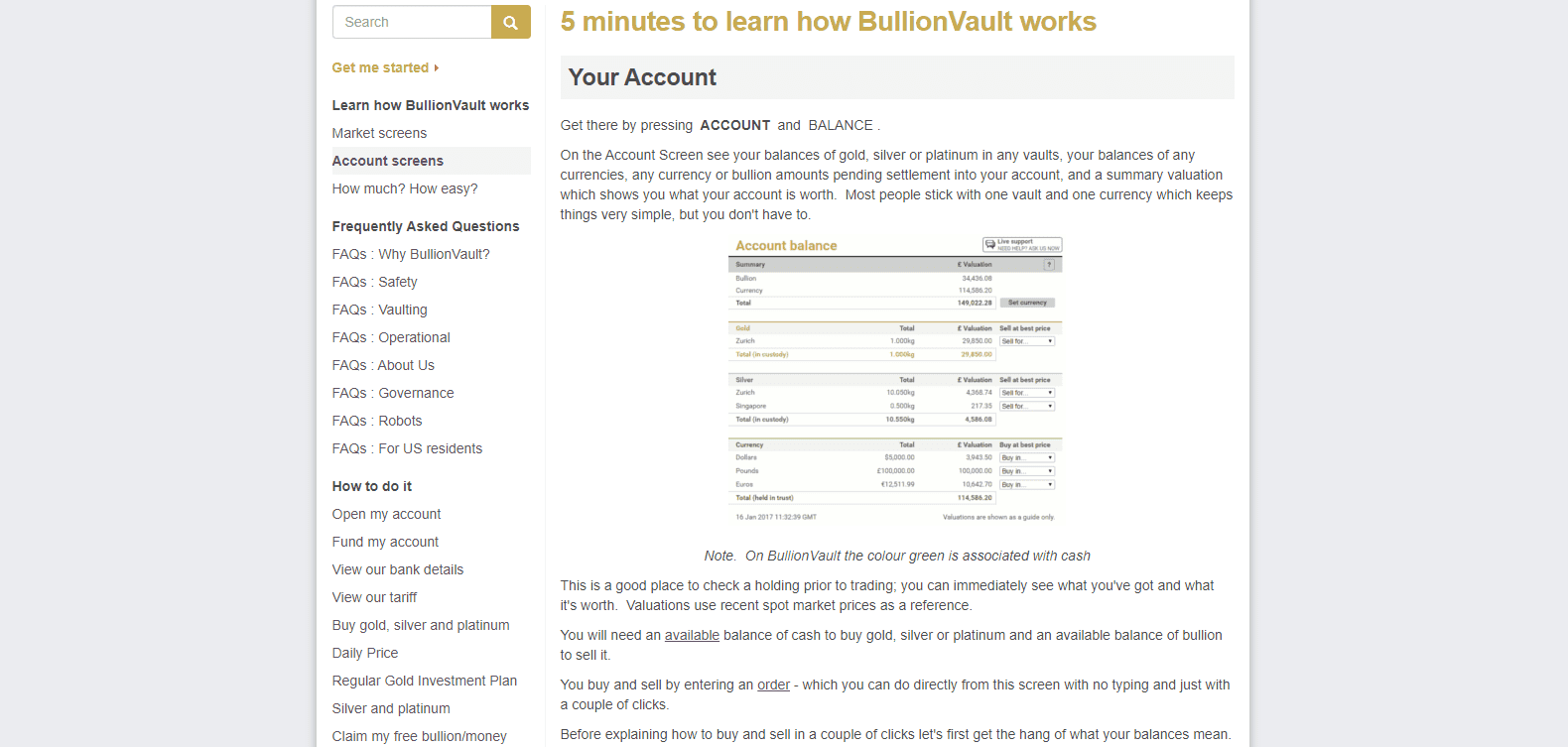 BullionVault Review account type overview